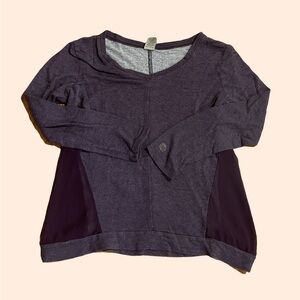 Purple Athletic Long Sleeve Knit Top